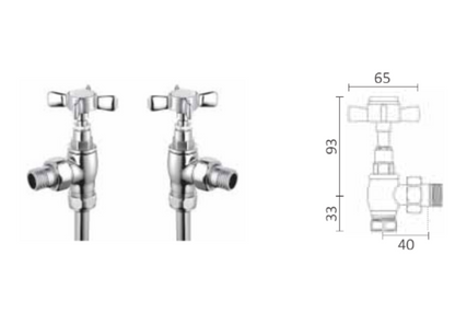 Elegant Classic Stainless Steel - Square Manuel Valve Kit