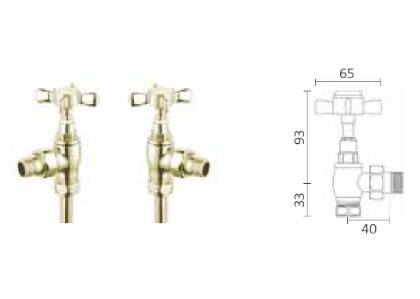 Elegant Classic Stainless Steel - Square Manuel Valve Kit