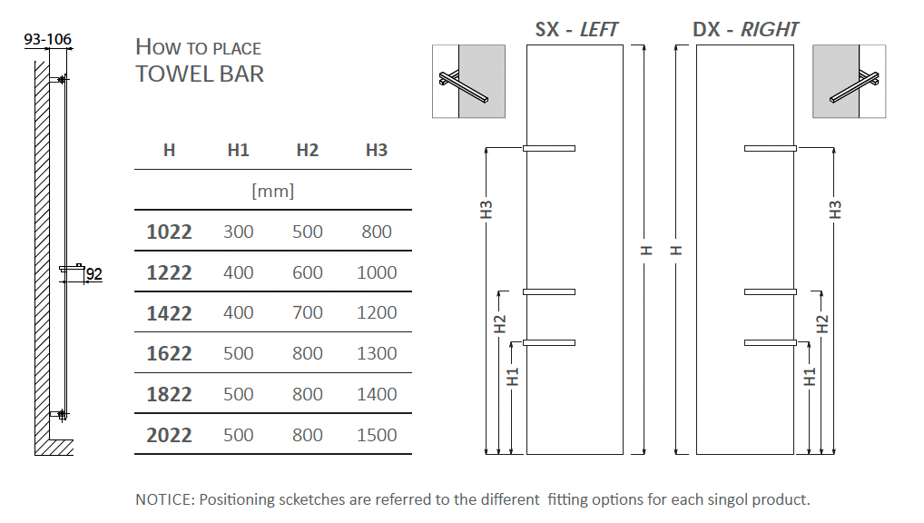 Lynea Towel Bar for Frame